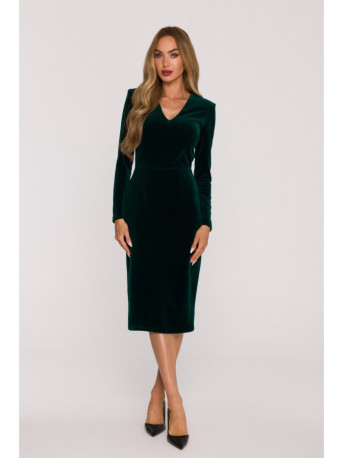 M889 Velvet bodycon dress - green