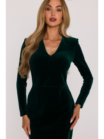 M889 Velvet bodycon dress - green