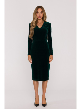 M889 Velvet bodycon dress - green