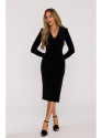 M889 Velvet bodycon dress - black