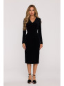 M889 Velvet bodycon dress - black
