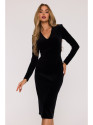 M889 Velvet bodycon dress - black