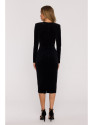 M889 Velvet bodycon dress - black