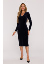 M889 Velvet bodycon dress - navy blue