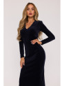 M889 Velvet bodycon dress - navy blue