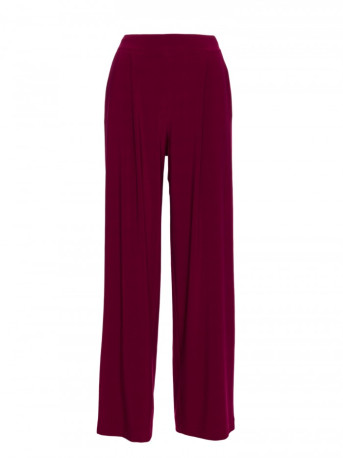 M890 Co-ord set with ruched top and wide leg trousers - maroon