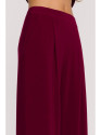M890 Co-ord set with ruched top and wide leg trousers - maroon