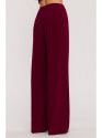 M890 Co-ord set with ruched top and wide leg trousers - maroon