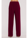 M890 Co-ord set with ruched top and wide leg trousers - maroon