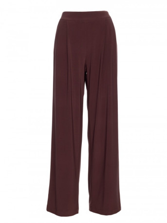 M890 Co-ord set with ruched top and wide leg trousers - brown