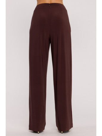 M890 Co-ord set with ruched top and wide leg trousers - brown