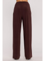 M890 Co-ord set with ruched top and wide leg trousers - brown