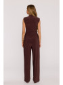 M890 Co-ord set with ruched top and wide leg trousers - brown