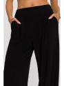 M890 Co-ord set with ruched top and wide leg trousers - black