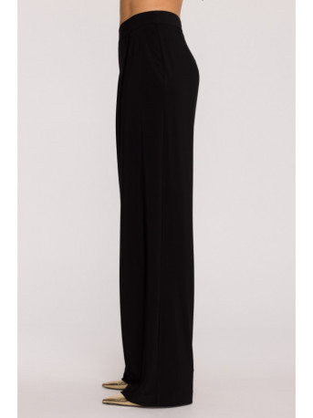 M890 Co-ord set with ruched top and wide leg trousers - black