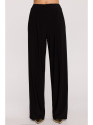 M890 Co-ord set with ruched top and wide leg trousers - black