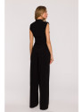 M890 Co-ord set with ruched top and wide leg trousers - black