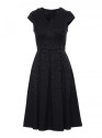 M892 Fit & flare dress with box pleats - black