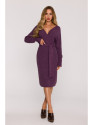 M810 Sweater dress with V-neck - heather