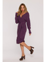 M810 Sweater dress with V-neck - heather