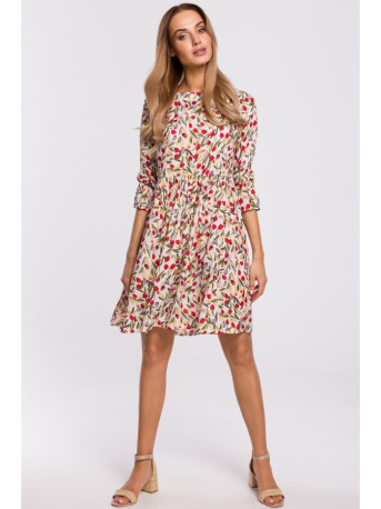 M521 Frilled sleeve dress - model 5
