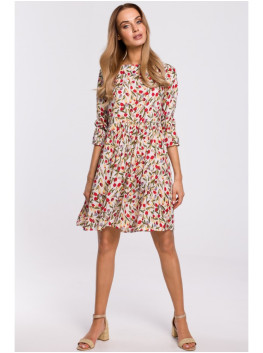 M521 Frilled sleeve dress - model 5