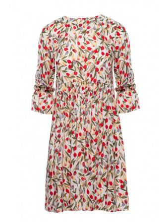 M521 Suknelė su raukiniais rankovėmis - modelis 5 - spalva