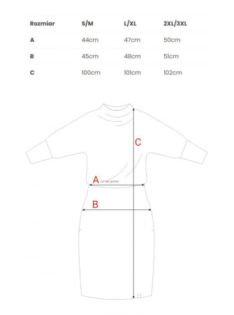 B175 Kimono stiliaus suknelė - dark green