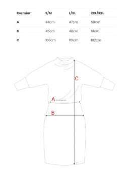 B175 Kimono stiliaus suknelė - dark green