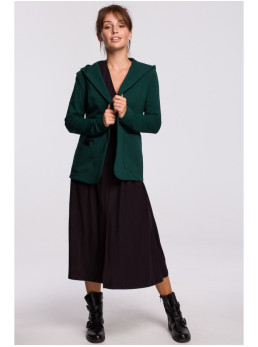 B180 Džemperinis švarkas su gobtuvu - dark green