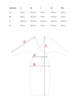 M524 Raštuota trikotažinė suknelė su apgaubiančia viršutine dalimi ir dirželiu - spalva