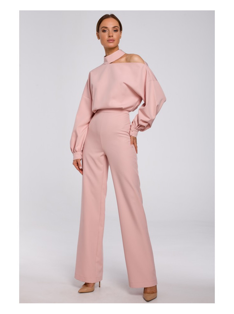 M528 Kombinezonas su "Bishop" rankovėmis - pudros