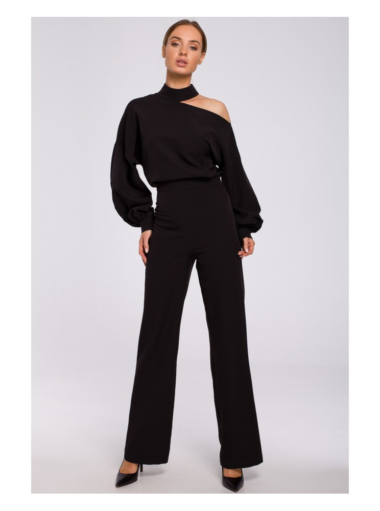 M528 Kombinezonas su "vyskupo" rankovėmis - juoda