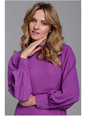 .K078 Surišama levandų spalvos suknelė - levandų