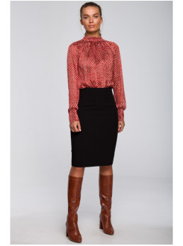 S235 Šifono palaidinė su raišteliu nugaroje – 2 modelis - spalva