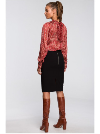 S235 Šifono palaidinė su raišteliu nugaroje – 2 modelis - spalva