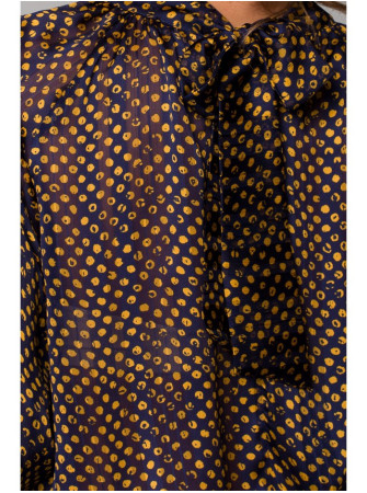 S235 Šifoninė palaidinė su raišteliu nugaroje - 3 modelis - spalva