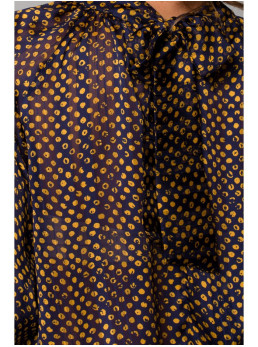 S235 Šifoninė palaidinė su raišteliu nugaroje - 3 modelis - spalva