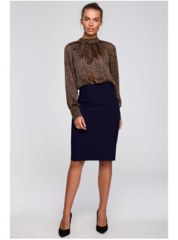 S235 Šifoninė palaidinė su raišteliu nugaroje - 3 modelis - spalva