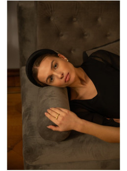 S236 S236 Lengva šifono suknelė - juoda