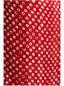 S237 Šifono suknelė su asimetrišku raštu - spalva