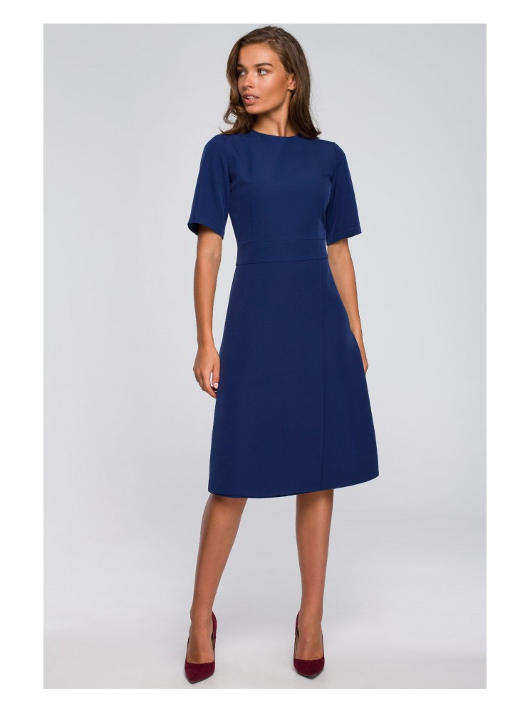 S240 Siaučiama suknelė - tamsiai mėlyna