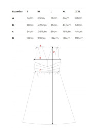 S225 Plunge-neck chiffon dress - model 3