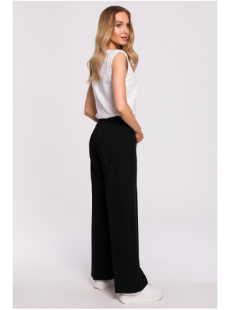 M570 Klostuotos kelnės - juoda