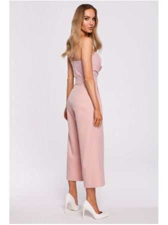 M571 Besiūlis kombinezonas be petnešėlių - pudros