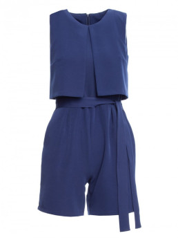 M574 Dvisluoksnis kombinezonas be rankovių - tamsiai mėlyna