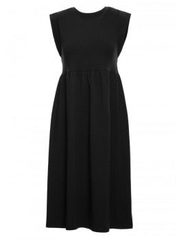 M581 Aukšto liemens suknelė be rankovių - juoda