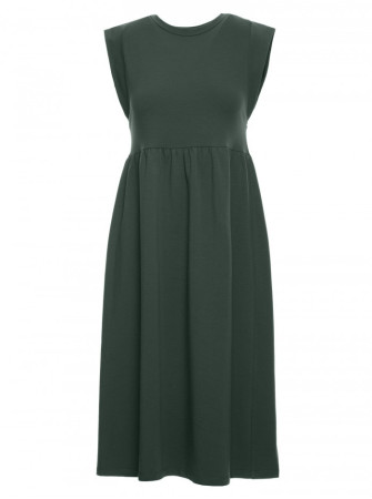 M581 Aukšto liemens suknelė be rankovių - military green