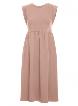 M581 Aukšto liemens suknelė be rankovių - mocca