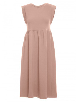 M581 Aukšto liemens suknelė be rankovių - mocca